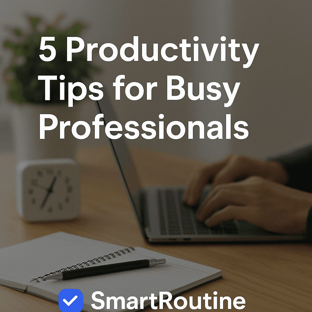 5 Productivity Tips for Busy Professionals